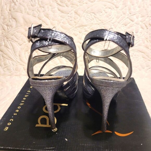 Diba Strappy Sandals Metallic Glitter Stilleto Heels Platform Tenith II Size 8M - Picture 7 of 14